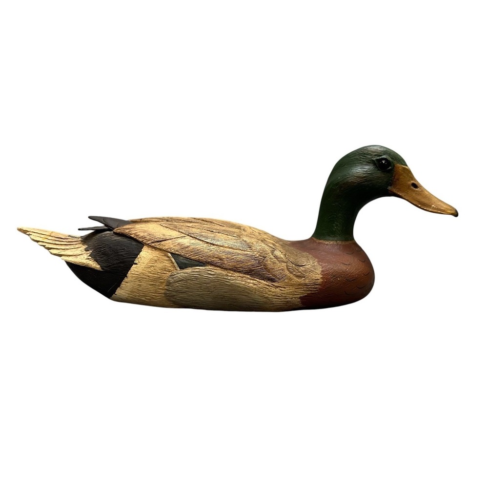 Hal Wheeler Duck Decoy Mallard Drake Hand Carved Signed Original Wood Carving - Picture 5 of 12
